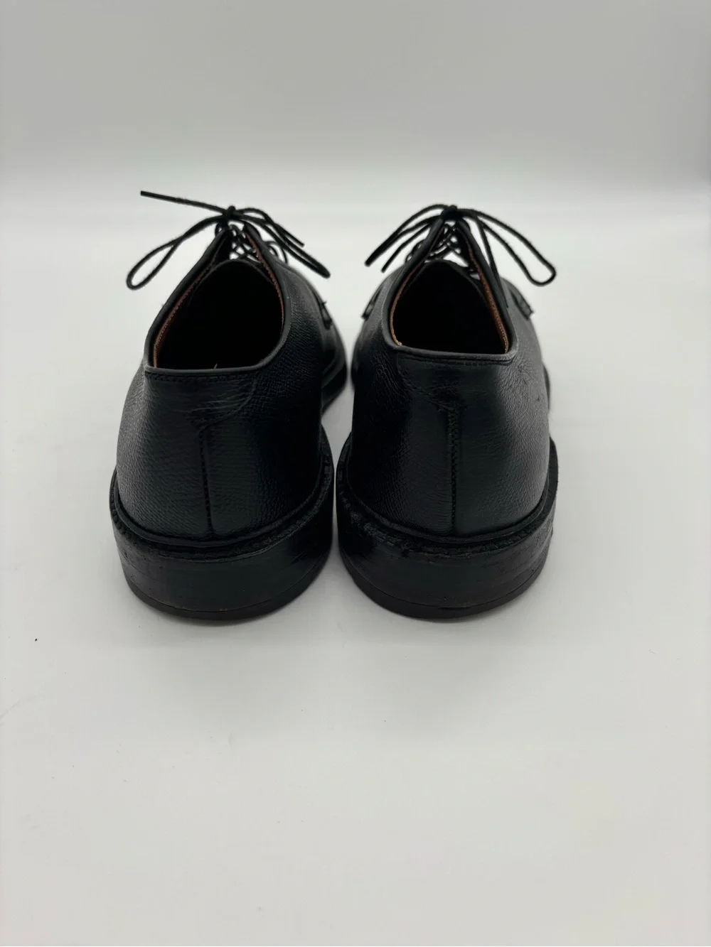 Alden Black Leather Derby Blucher Shoes
